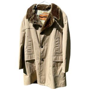 VTG Woolrich Faux Fur Lined Coat